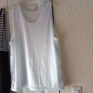 White double layered sports tank top dressy style